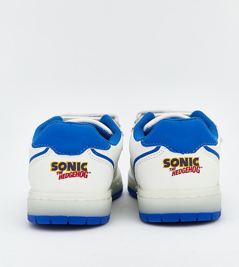 Sonic Print Velcro Closure Sneakers