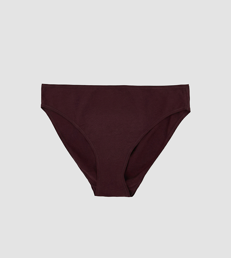 Pack of 5 Solid Hipster Briefs