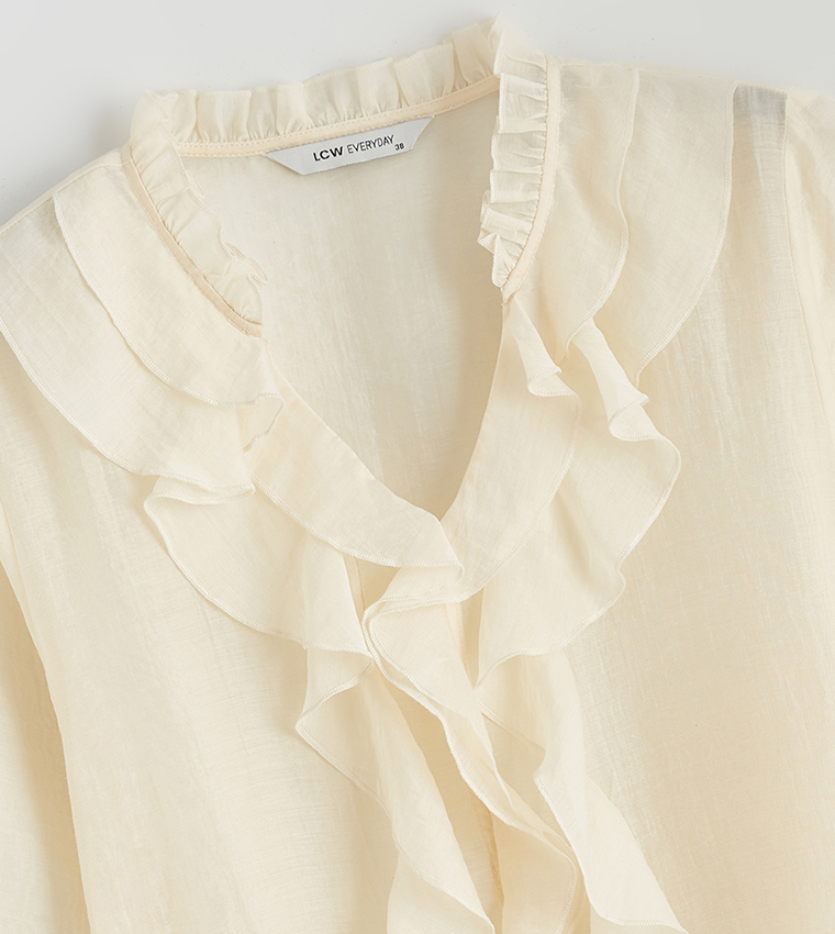 توب شيفون كم طويل 