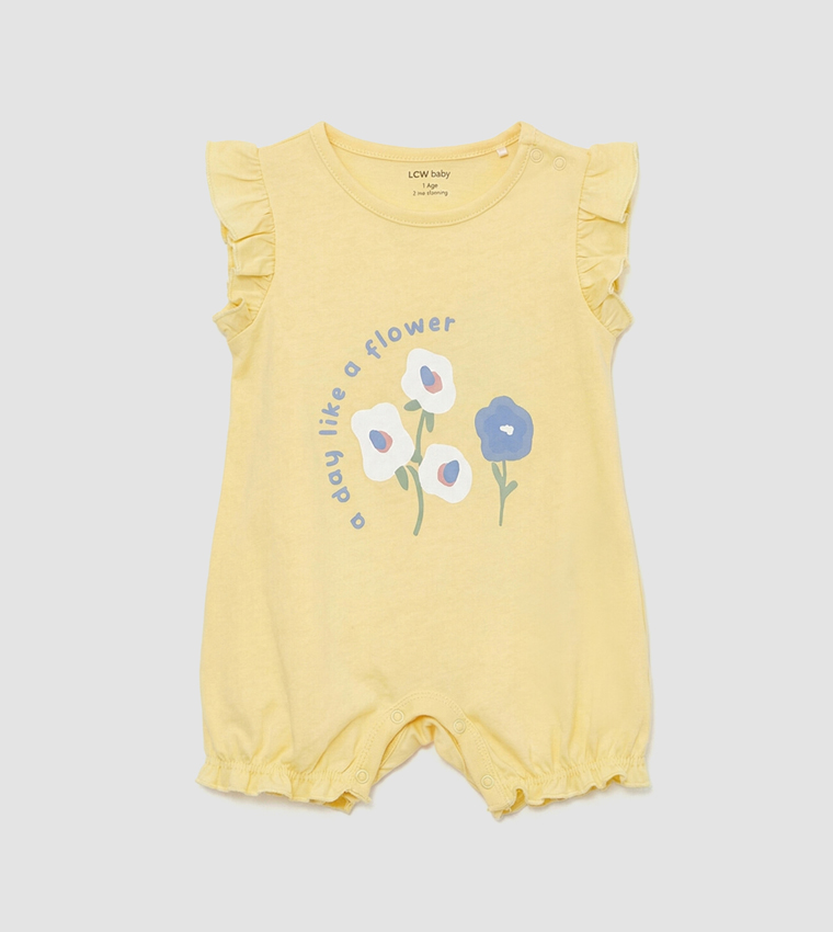Pack of 2 Floral Print Jersey Rompers