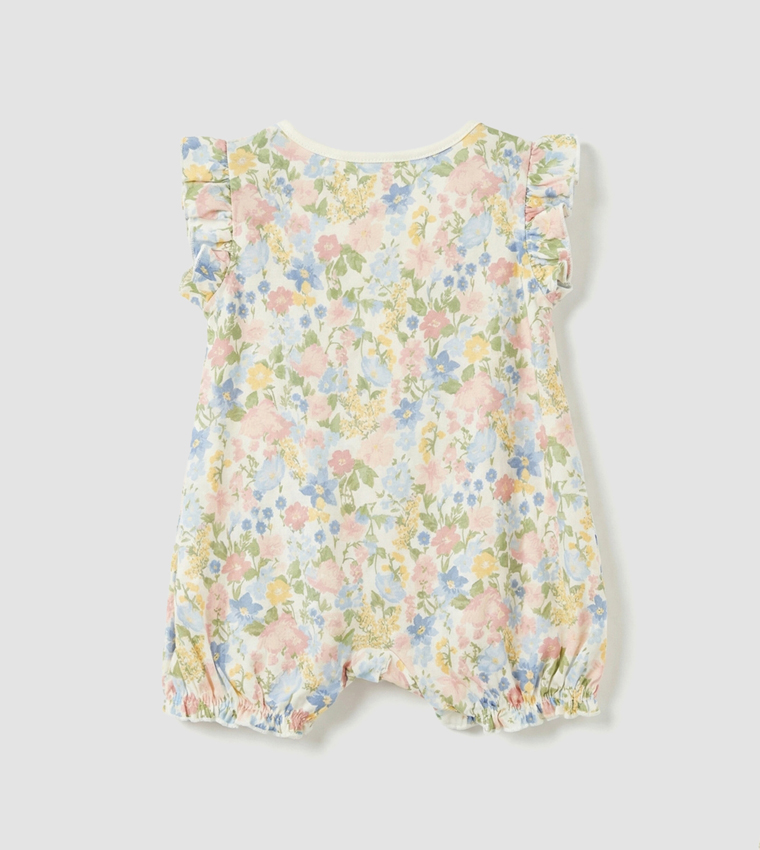 Pack of 2 Floral Print Jersey Rompers