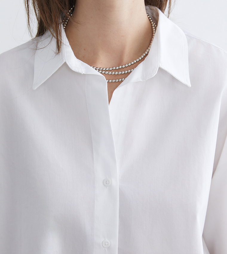 قميص أوفرسايز كم طويل 