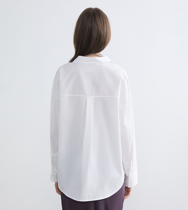 قميص أوفرسايز كم طويل 