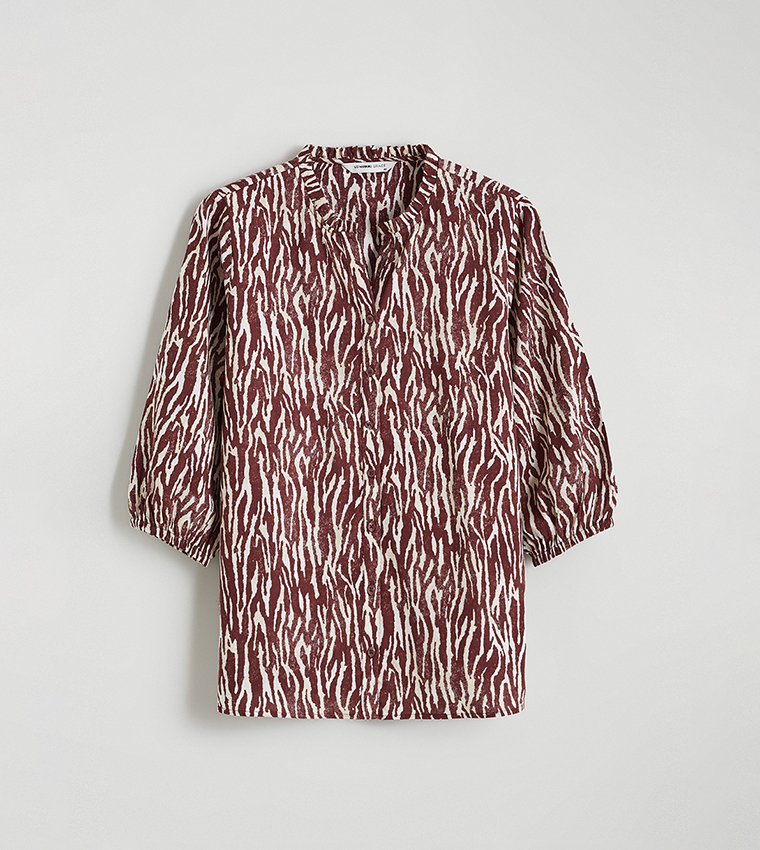 Patterned 3/4 Sleeves Top