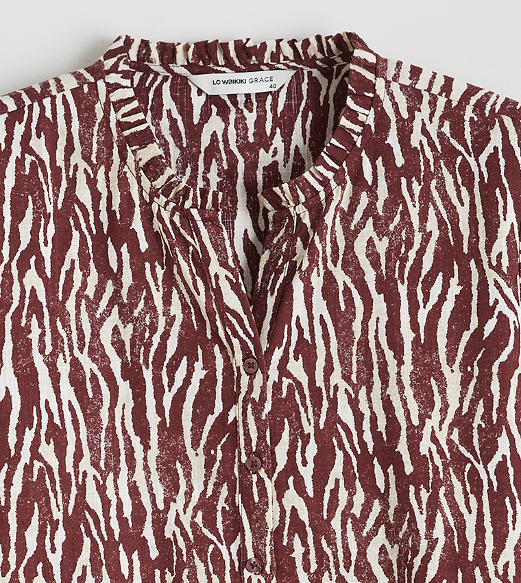 Patterned 3/4 Sleeves Top
