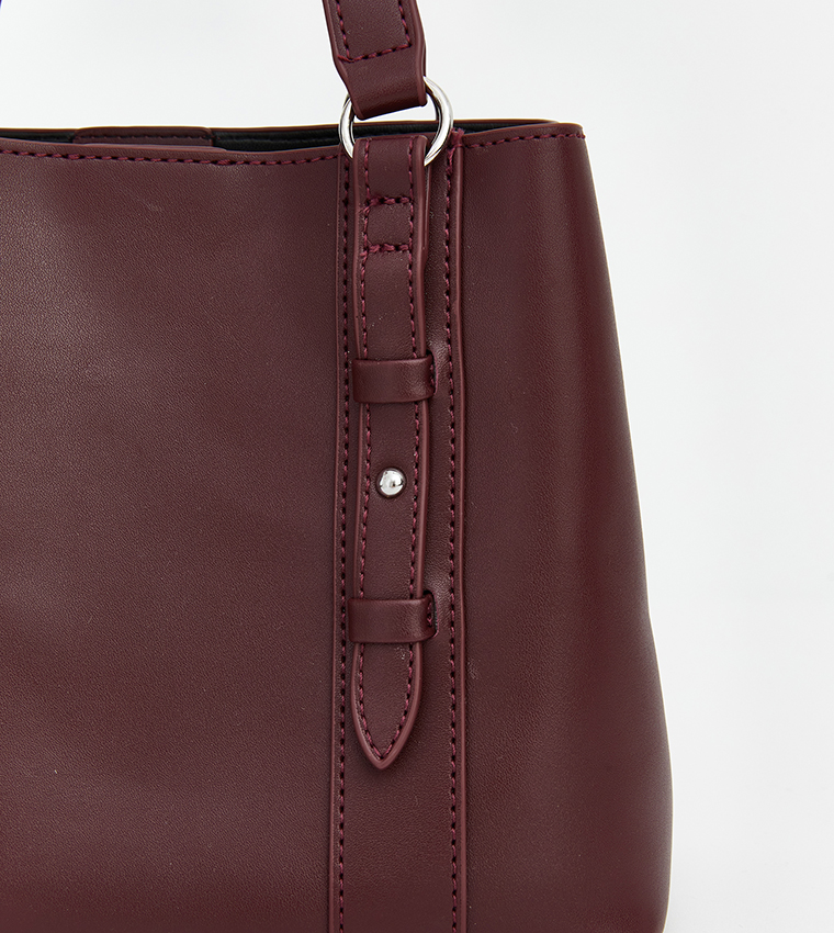 Faux Leather Shoulder Bag
