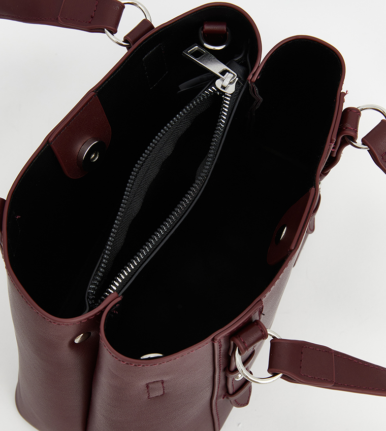 Faux Leather Shoulder Bag