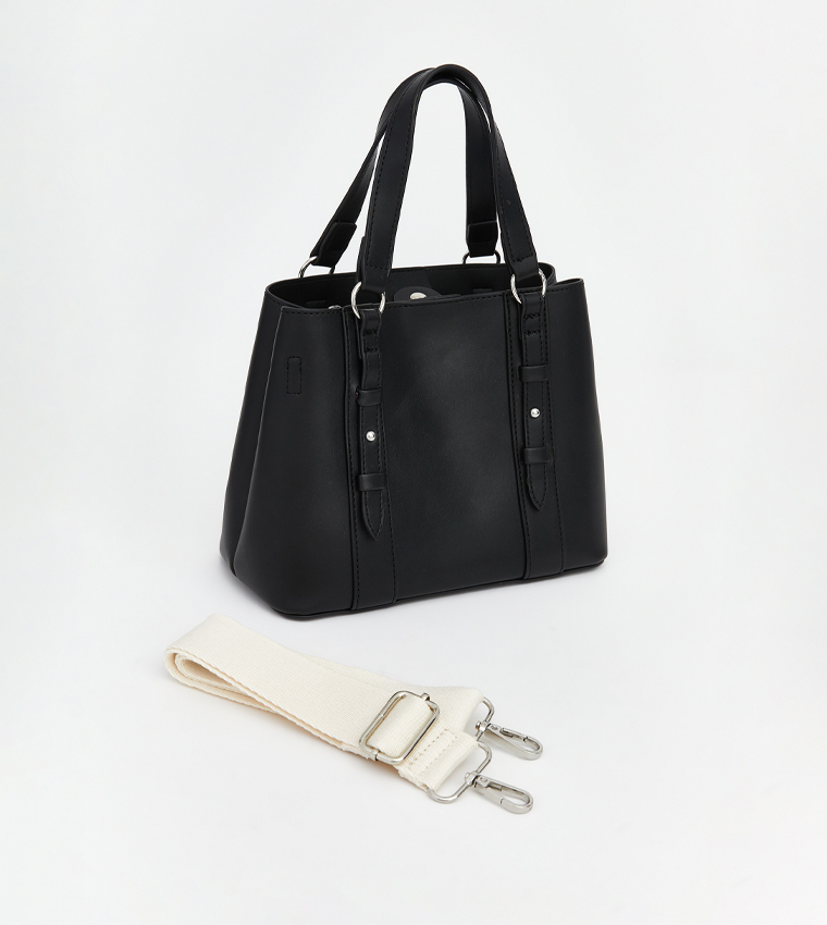 Faux Leather Shoulder Bag