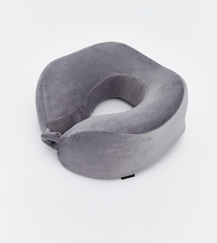 Solid Snap Closure Neck Pillow