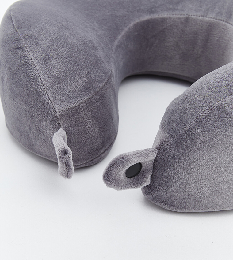 Solid Snap Closure Neck Pillow