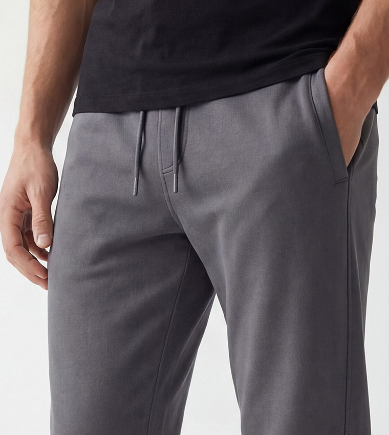Drawstring Waist Regular Fit Joggers