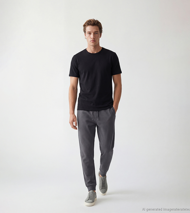 Drawstring Waist Regular Fit Joggers