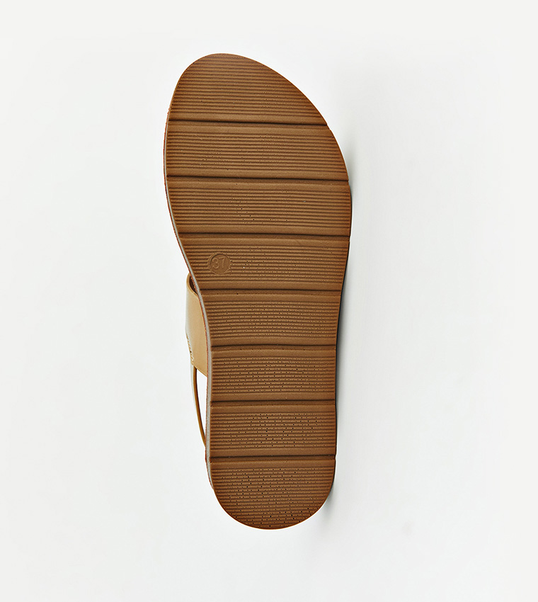 Solid Slingback Flat Sandals