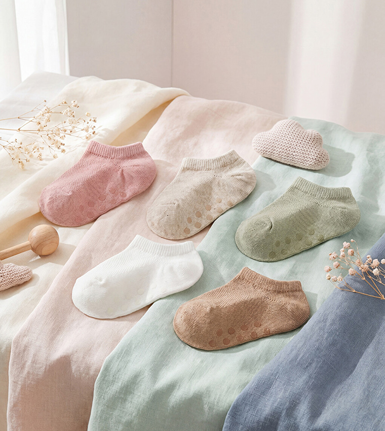 5-Pack Solid Ankle Socks