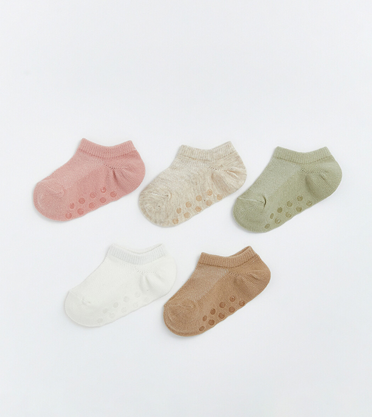 5-Pack Solid Ankle Socks