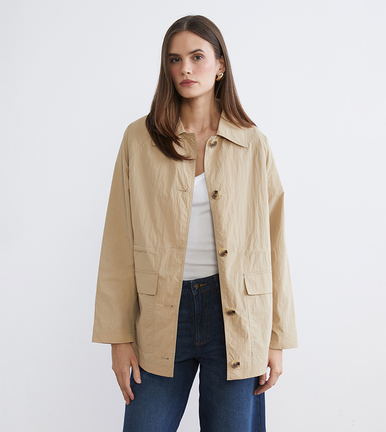 Textured Long Sleeves Jacket