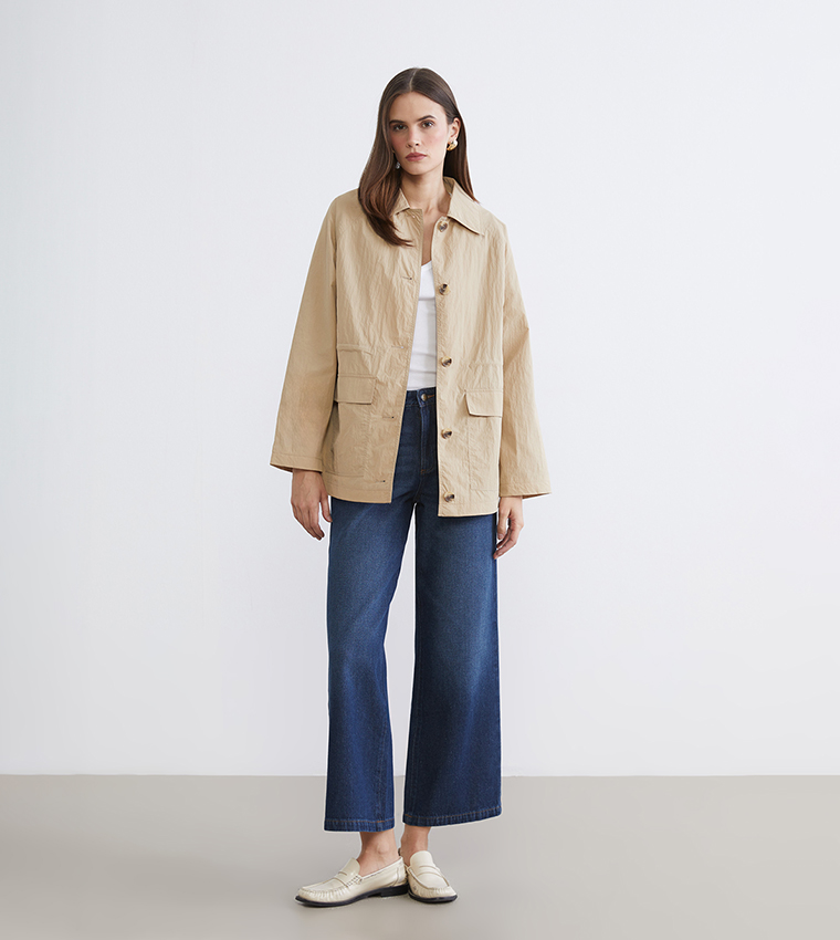 Textured Long Sleeves Jacket