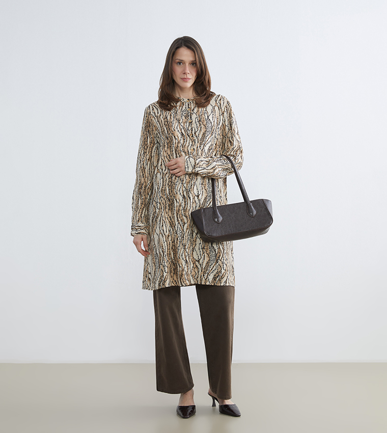 Patterned Long Sleeves Tunic