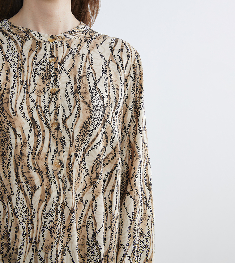 Patterned Long Sleeves Tunic