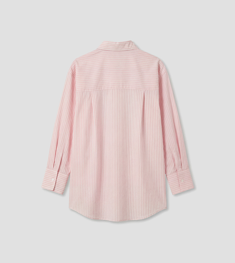 Striped Long Sleeves Oversized Shirt