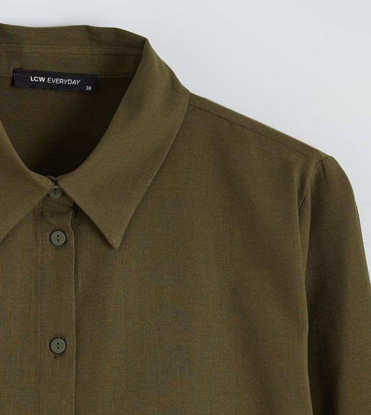 تونيك قميص سادة بقصة عادية