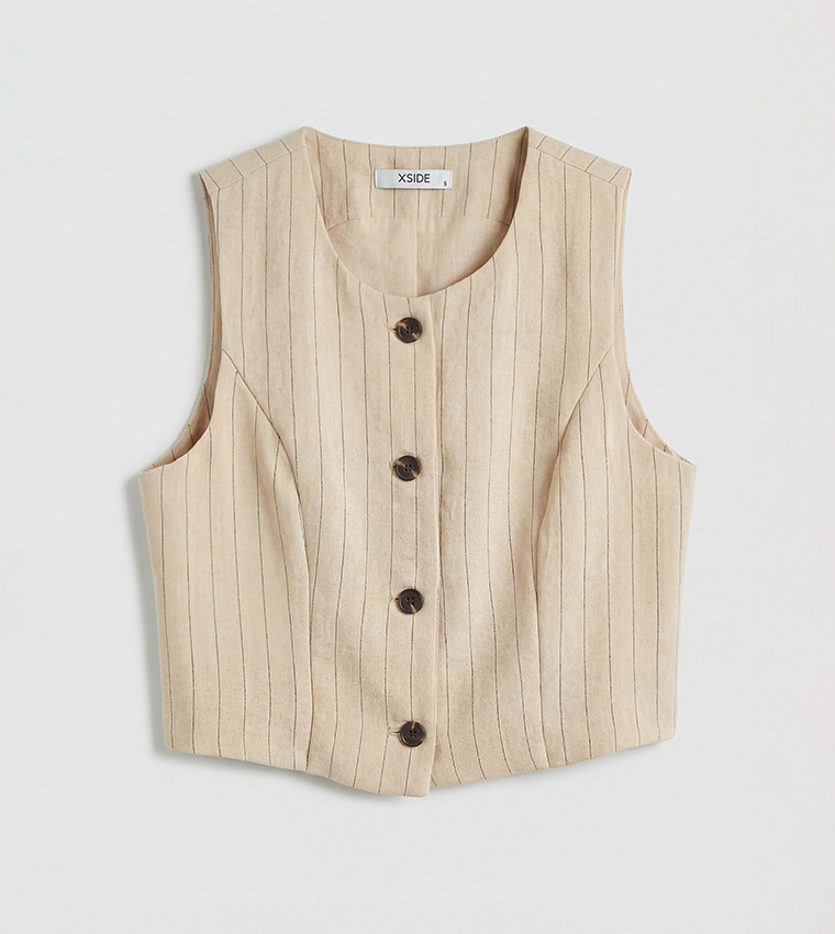 LC Waikiki  Waistcoats - Beige Waistcoats