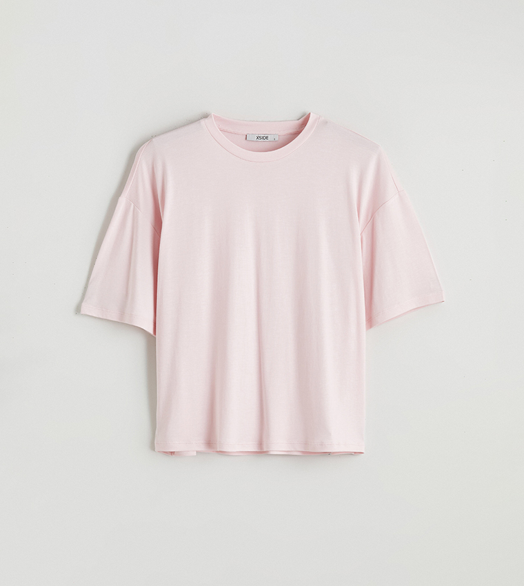 Solid Crew Neck T-Shirt