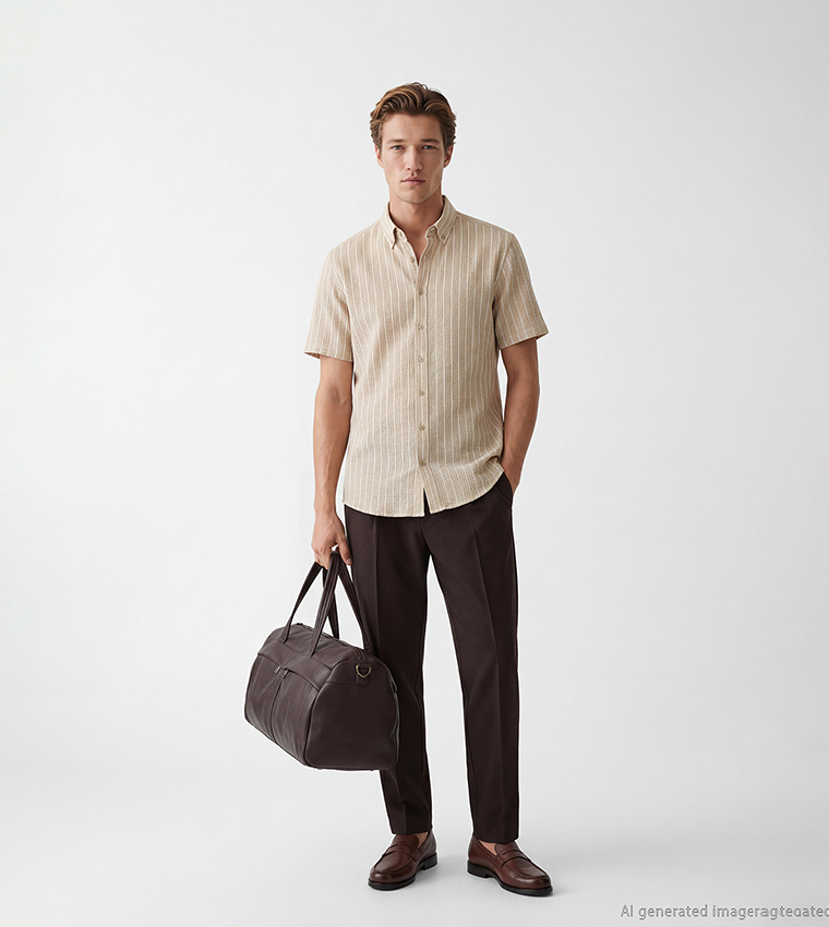 Striped Short Sleeves Shirt