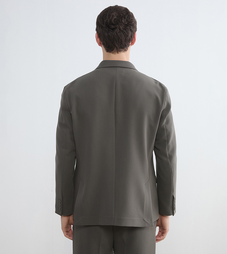 Double Breasted Lapel Collar Blazer