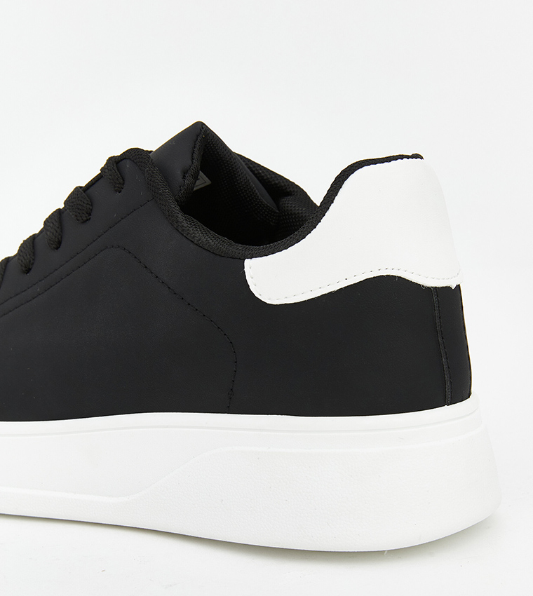Solid Lace-Up Sneakers