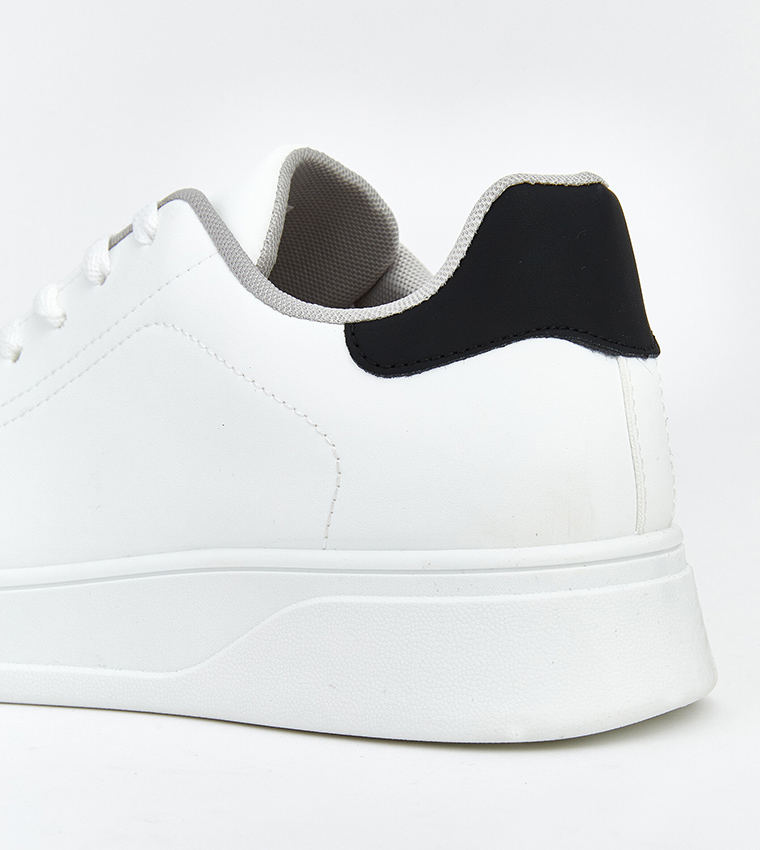 Solid Lace-Up Sneakers