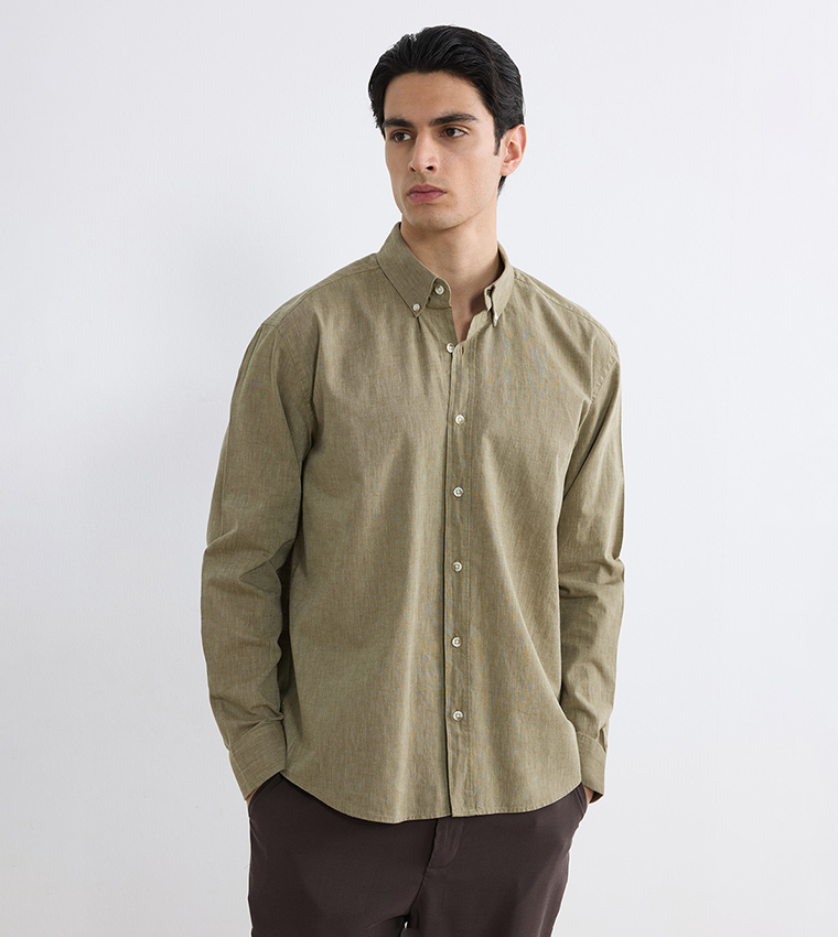 Solid Long Sleeves Casual Shirt
