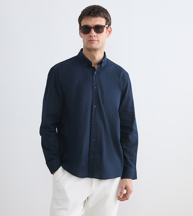 Solid Long Sleeves Casual Shirt