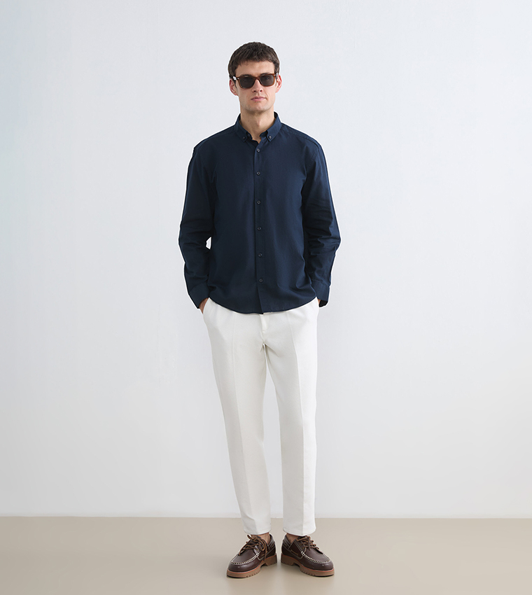 Solid Long Sleeves Casual Shirt