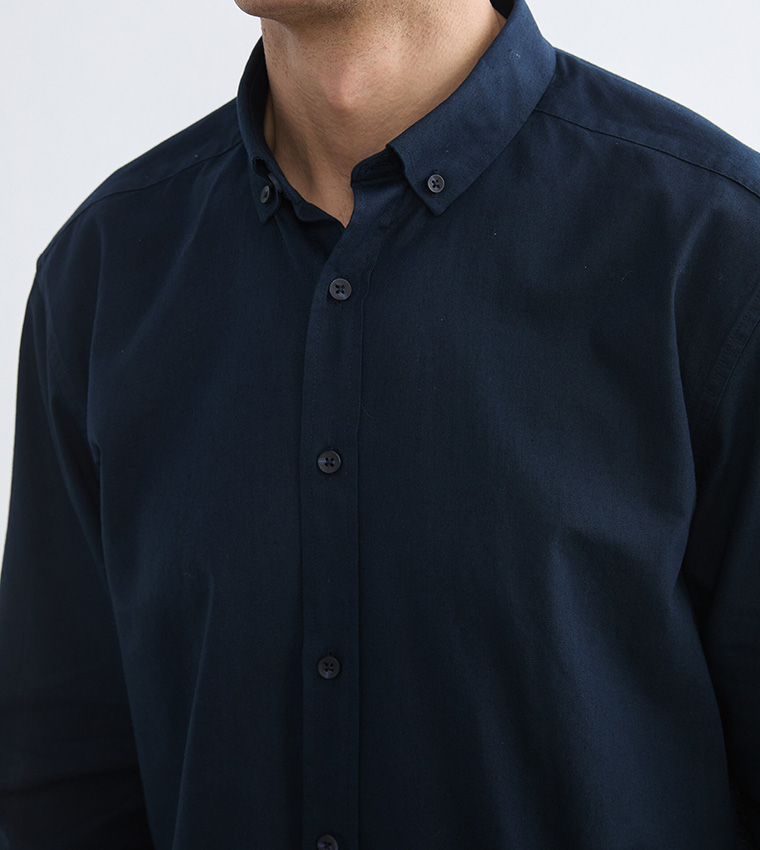 Solid Long Sleeves Casual Shirt