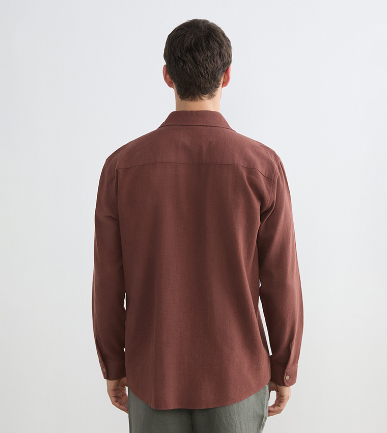 Solid Long Sleeves Regular Fit Shirt