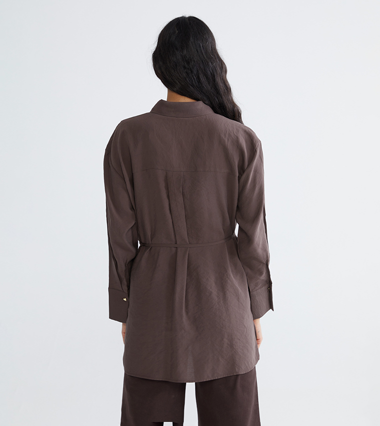 تونيك قميص سادة بفيونكة