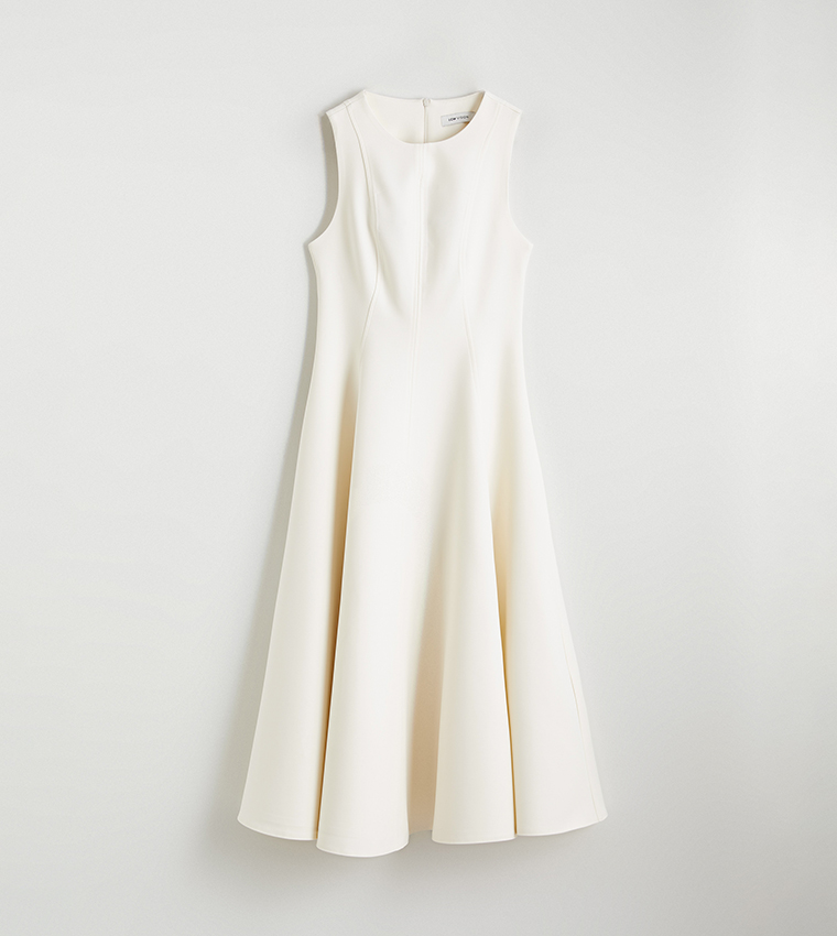 Solid Sleeveless Peplum Dress