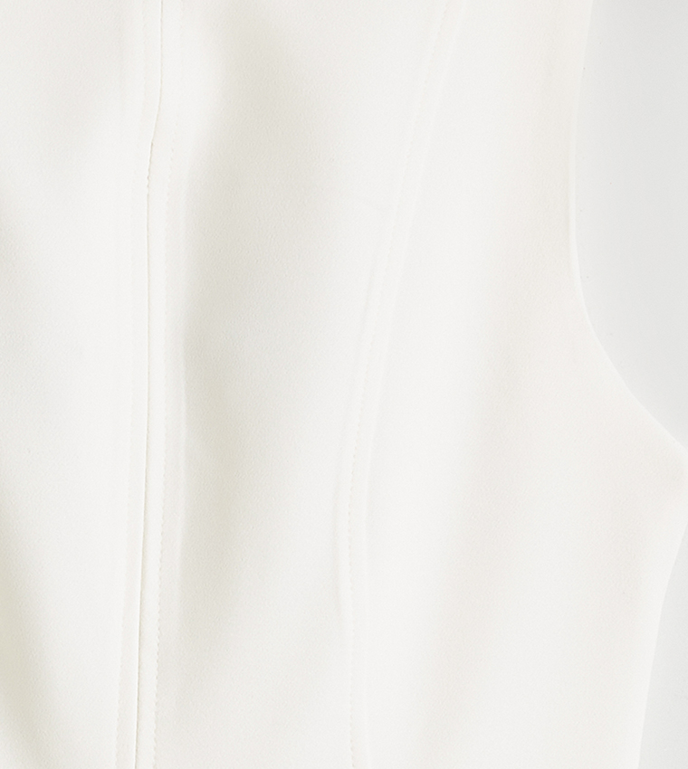 Solid Sleeveless Peplum Dress