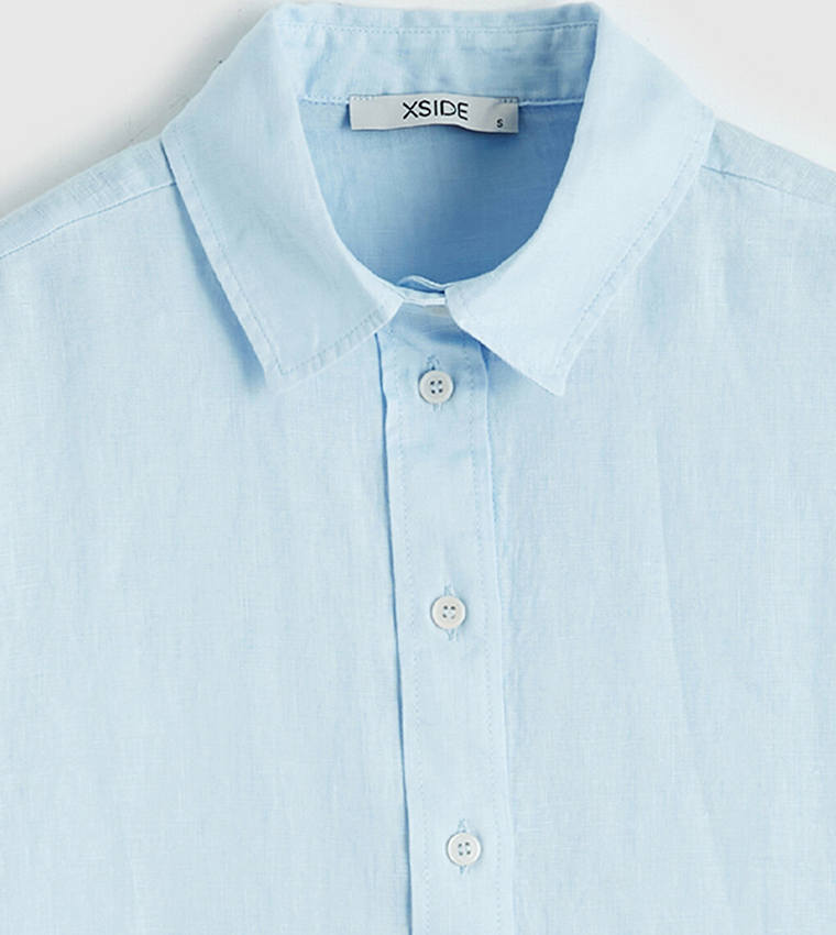 Solid Long Sleeves Oversized Shirt