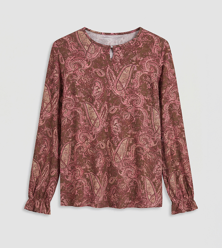 Patterned Long Sleeves Top