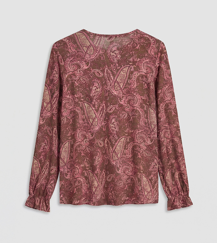 Patterned Long Sleeves Top