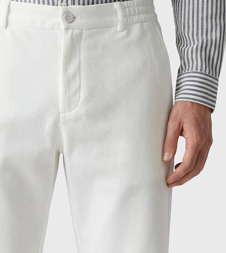 Solid Button Closure Shorts