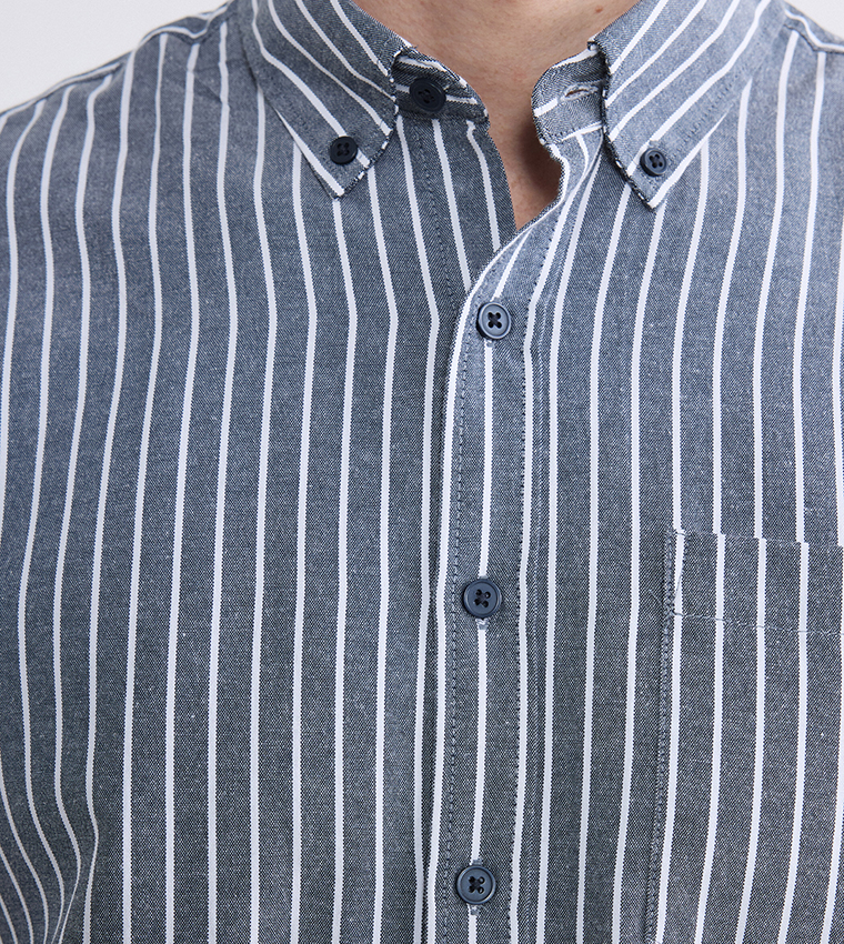 Striped Long Sleeves Oxford Shirt