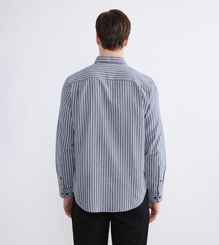 Striped Long Sleeves Oxford Shirt