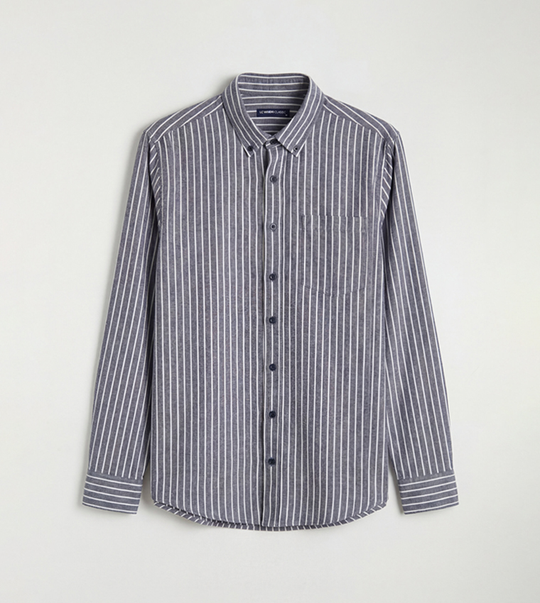 Striped Long Sleeves Oxford Shirt