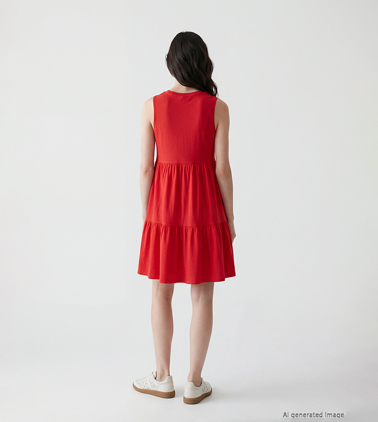 LC Waikiki  Midi Dresses - Red Casual Tops