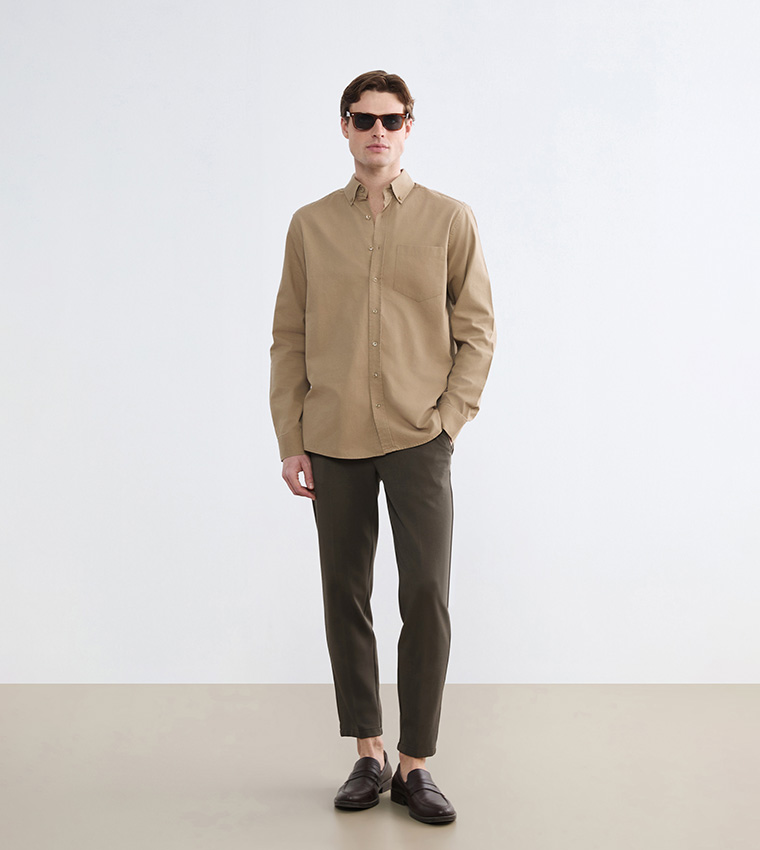 قميص غبردين بكم طويل 