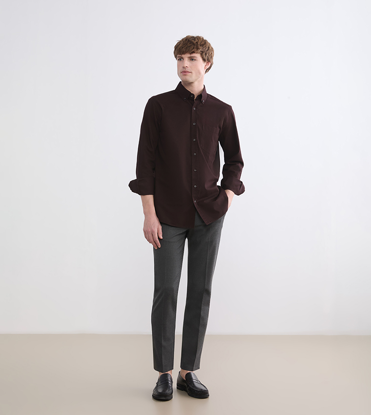 قميص غبردين بكم طويل 