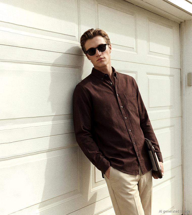 قميص غبردين بكم طويل 